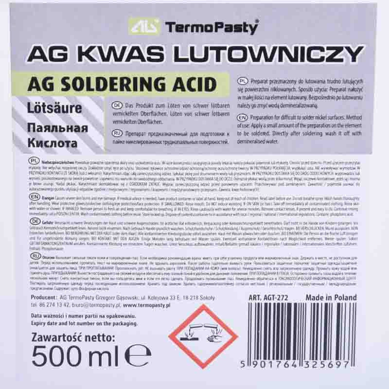 KWAS LUTOWNICZY 500ml. AG TERMOPASTY