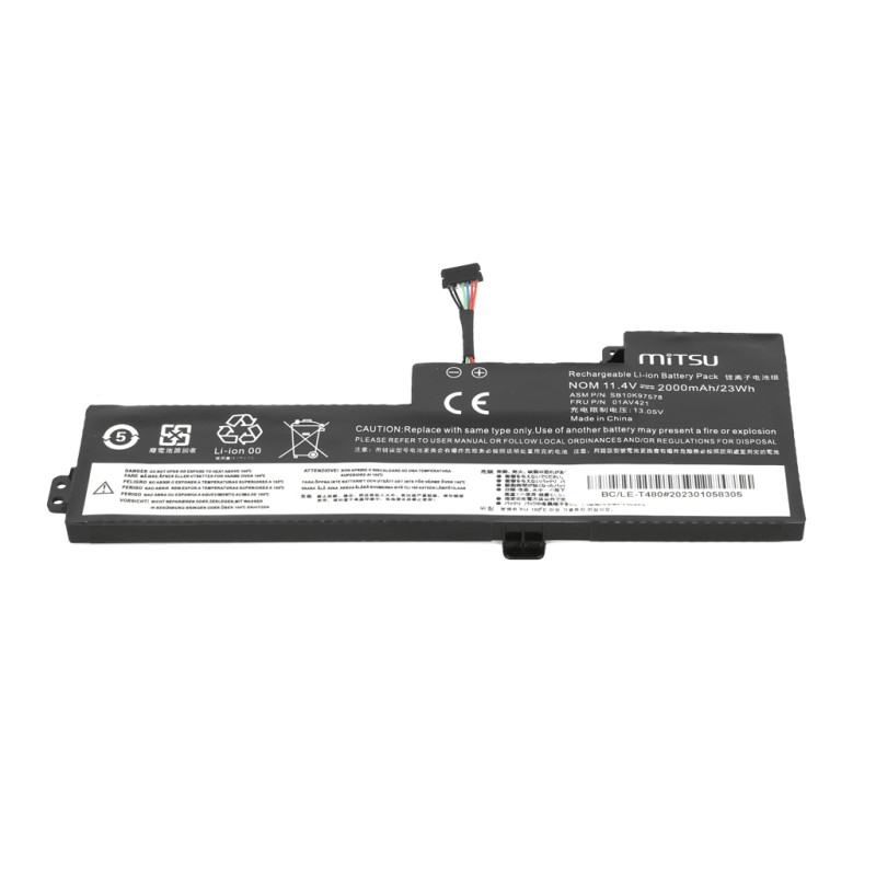Bateria Mitsu do Lenovo ThinkPad T470, T480 - wewnętrzna