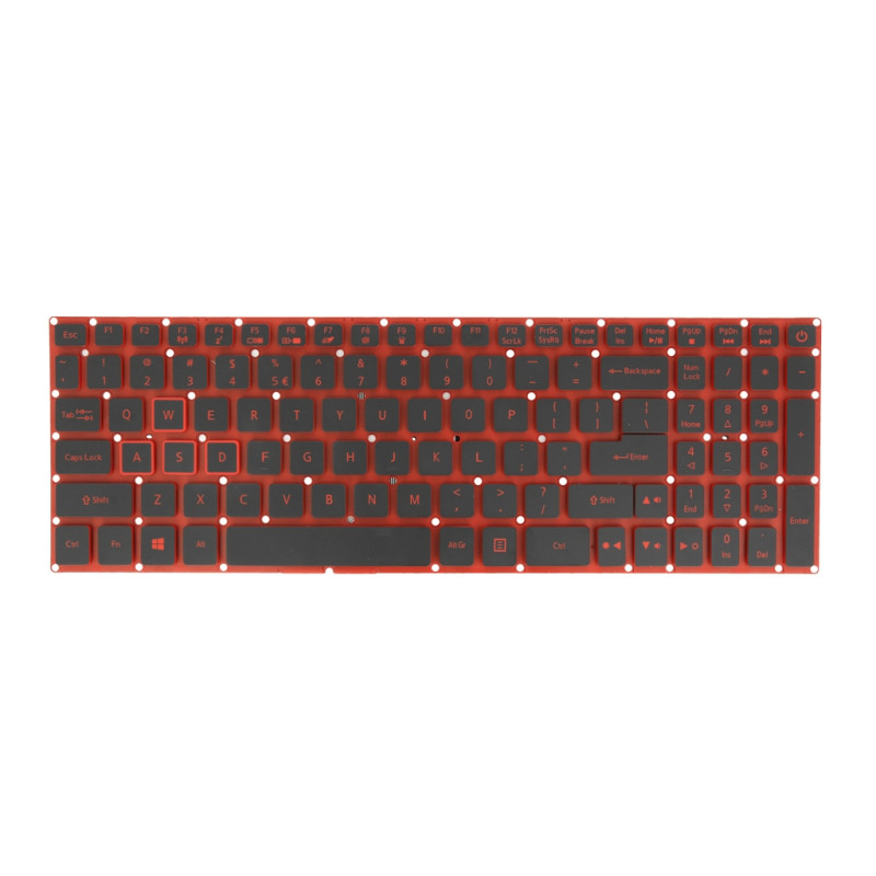 Klawiatura laptopa do Acer Nitro 5 AN515 - taśma 28pin czerwona (numeryczna, podświetlana)