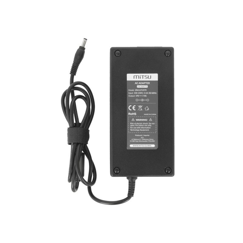 Zasilacz Mitsu 19v 7.9a (5.5x2.5) 150W do Asus, MSI, Acer, itd
