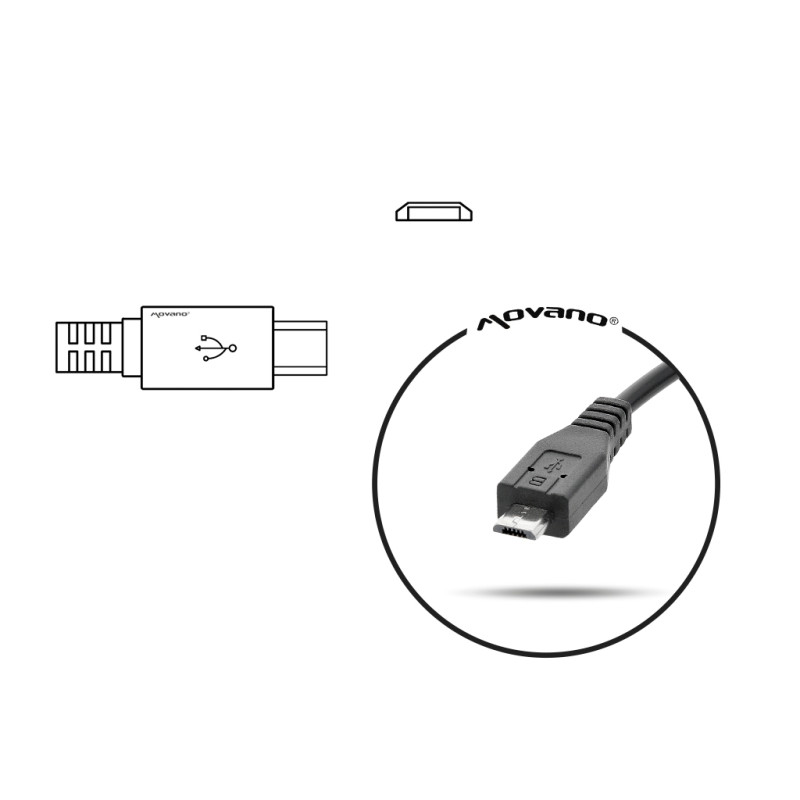 Zasilacz samochodowy Movano 5v 3a (microUSB) 15W, T100TA do Tablet Asus