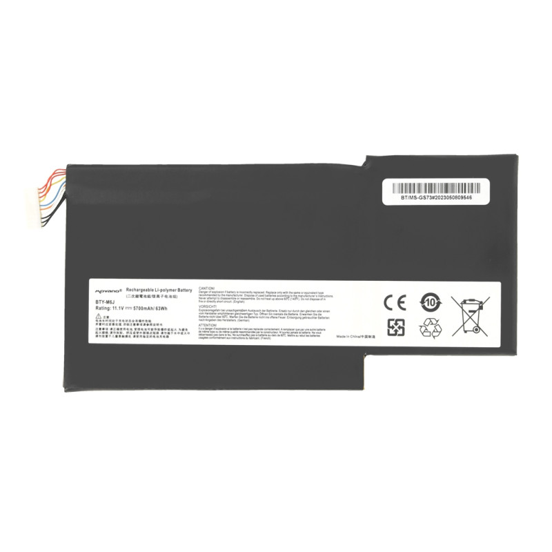 Bateria do MSI GS63VR, GS73VR (BTY-M6J, BTY-U6J)