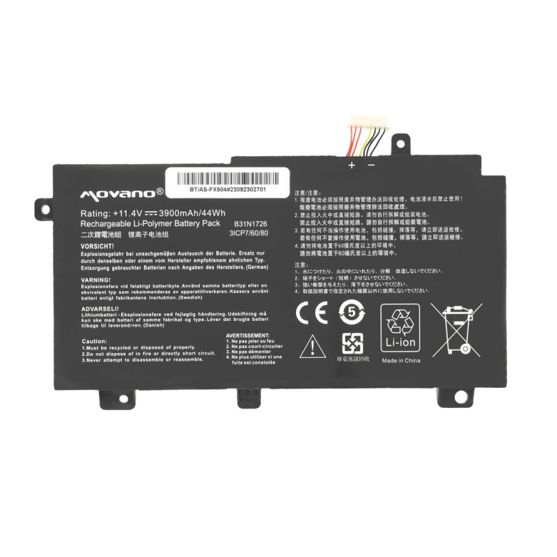 Bateria Movano do Asus TUF Gaming FX504, FX505, FX80G