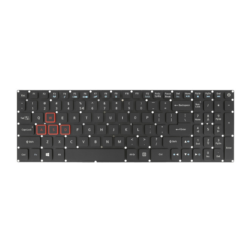 Klawiatura laptopa do Acer Nitro 5 AN515 - taśma 32pin (numeryczna, podświetlana)