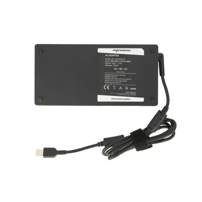 Zasilacz Movano 20v 15a (prostokątny 11.0x4.5 pin - Yoga) 300W do Lenovo