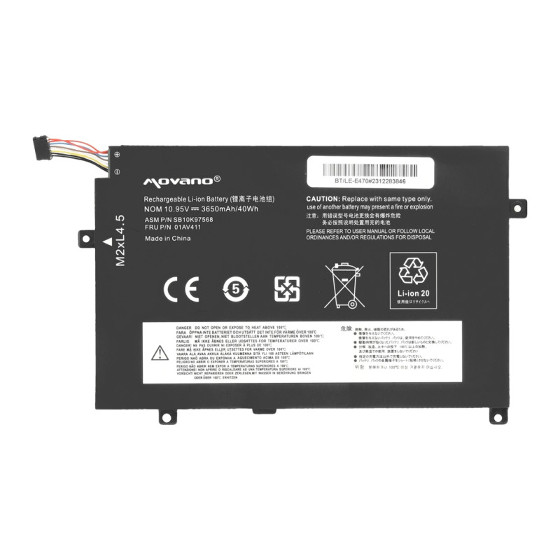 Bateria do Lenovo ThinkPad E470, E475