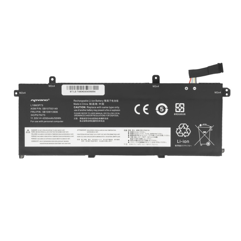 Bateria do Lenovo ThinkPad T490, T495, P43s, P14s
