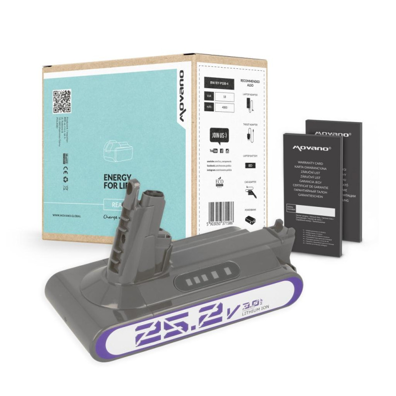 Bateria Movano do Dyson V10, Cyclone V10