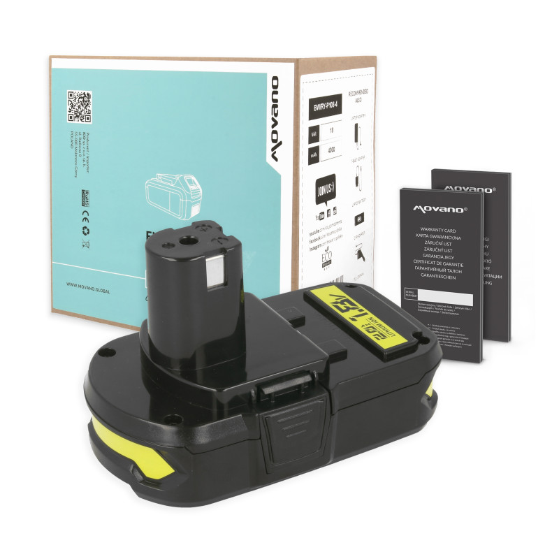 Bateria Movano do Ryobi P102, P104, P108 (2000 mAh)