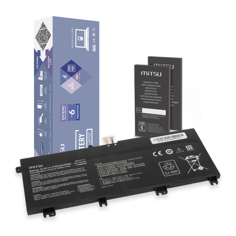 Bateria Mitsu do Asus ROG Strix GL503V, GL703V, FX705D (krótka taśma)