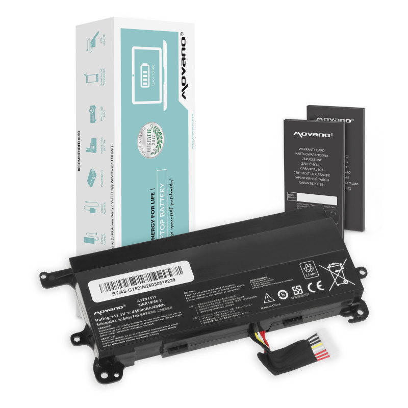 Bateria Movano do Asus ROG G752V, G752VL, G752VY