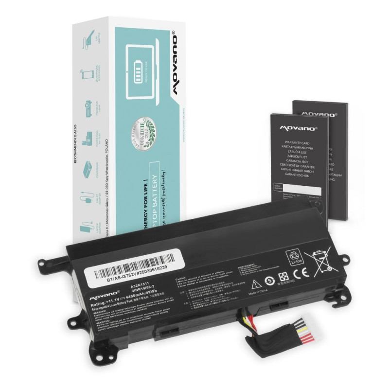 Bateria Movano do Asus ROG G752V, G752VL, G752VY