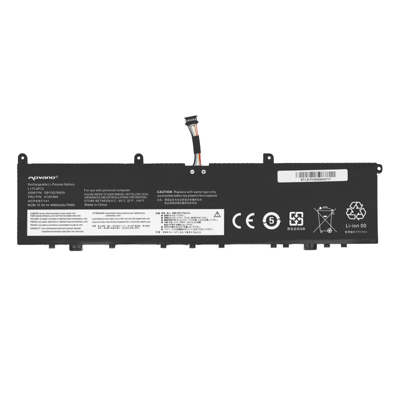 Bateria do Lenovo ThinkPad P1, X1 Extreme (Gen 1, 2)