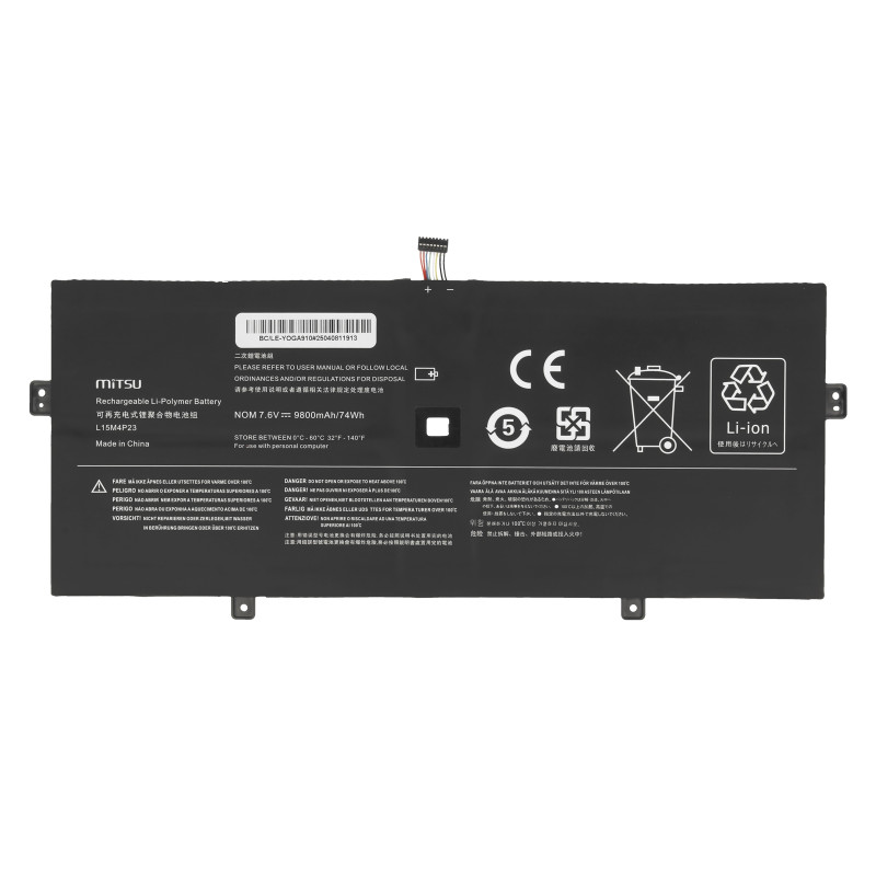 Bateria Mitsu do Lenovo Yoga 910-13IKB