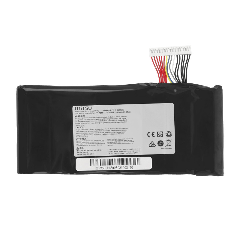 Bateria Mitsu do MSI Leopard GP65, GT72, GT76, WT72
