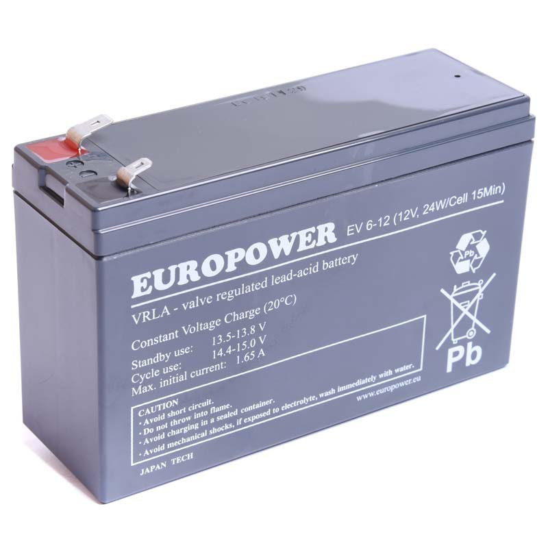 AKUMULATOR 12V 6Ah EUROPOWER EV