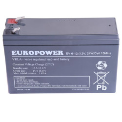 AKUMULATOR 12V 6Ah EUROPOWER EV