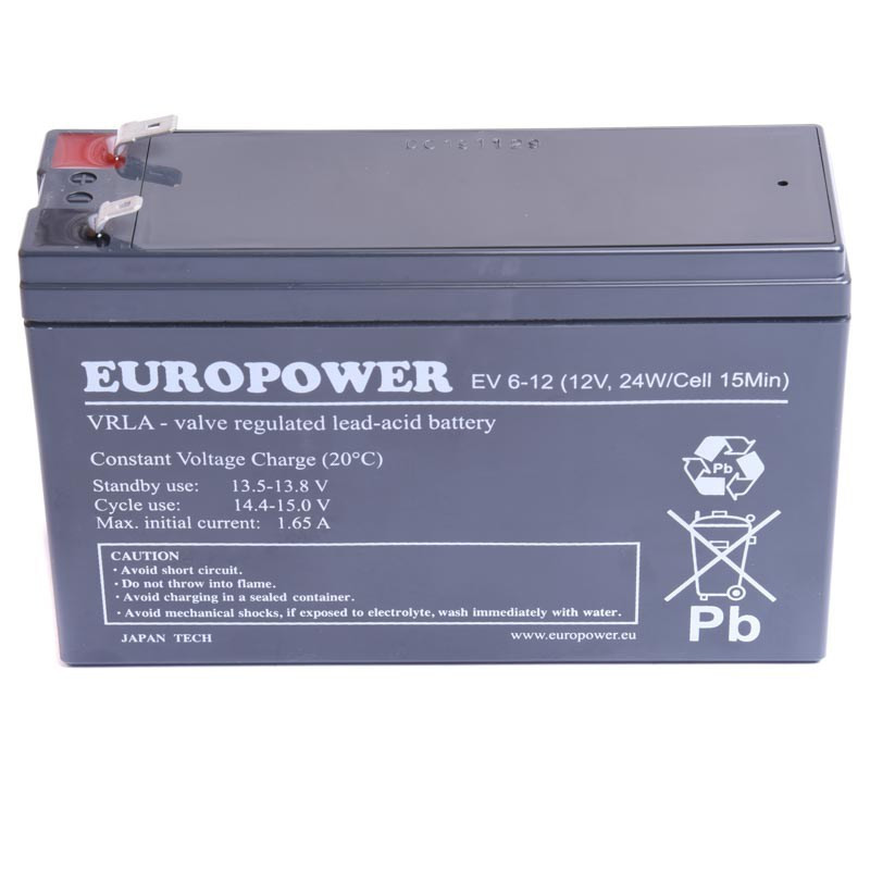 AKUMULATOR 12V 6Ah EUROPOWER EV