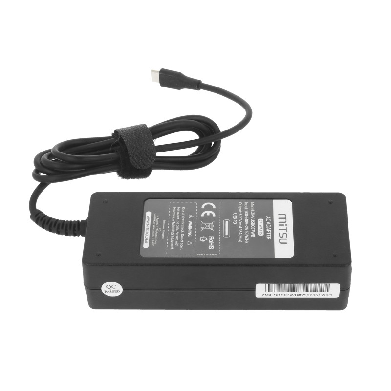 Zasilacz Mitsu 87W USB type C USB-C (black)