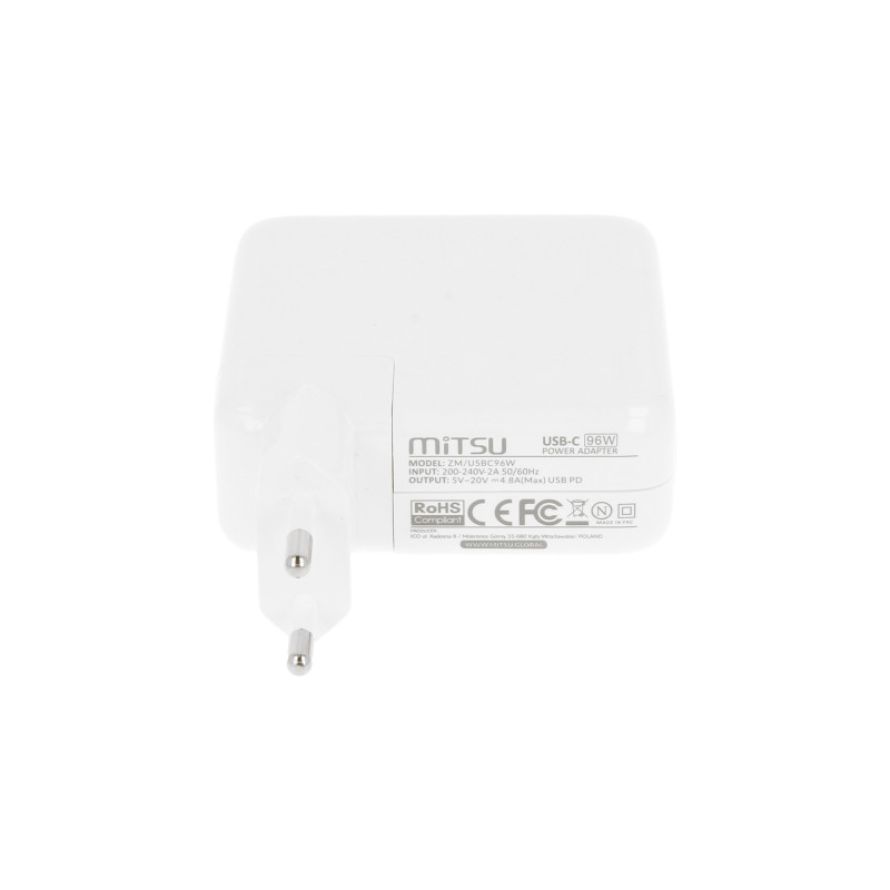 Zasilacz Mitsu 96W USB type C USB-C (white)
