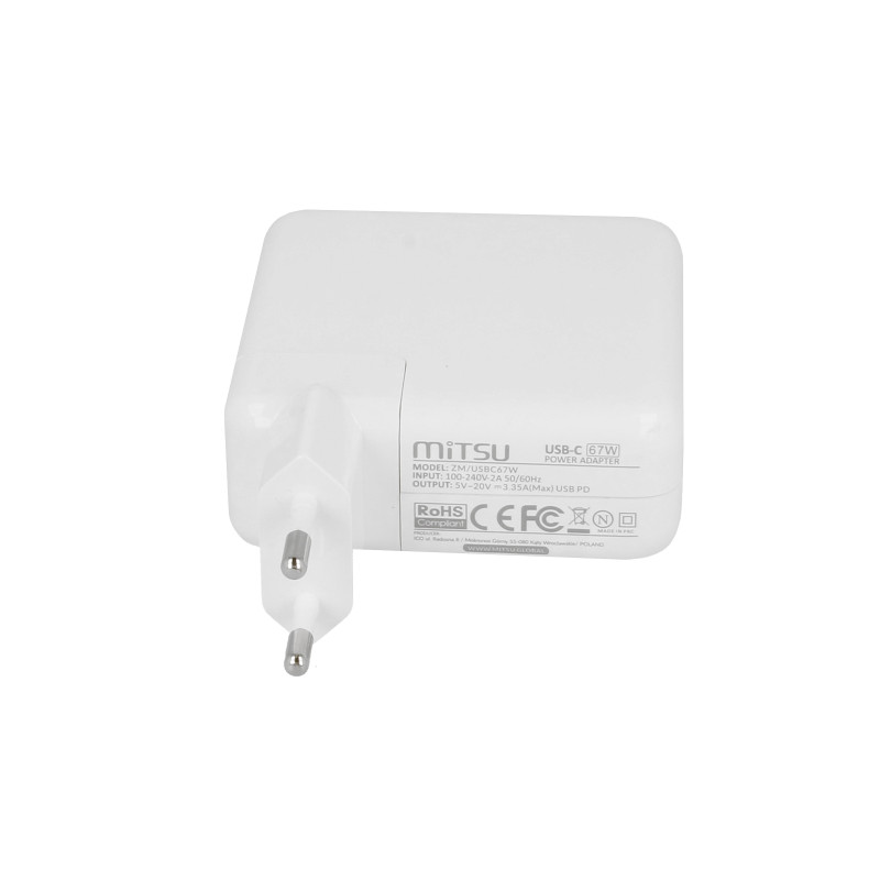 Zasilacz Mitsu 67W USB type C USB-C (white)