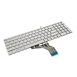 Klawiatura laptopa do HP 250 G7, 255 G7, 15-DA, 15-DB - srebrna (podświetlenie)
