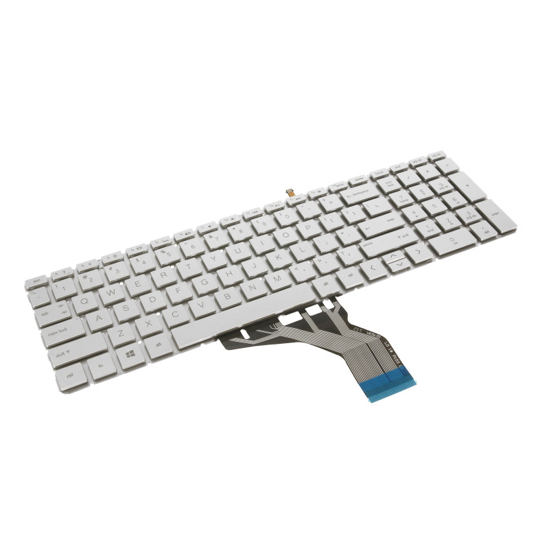Klawiatura laptopa do HP 250 G7, 255 G7, 15-DA, 15-DB - srebrna (podświetlenie)