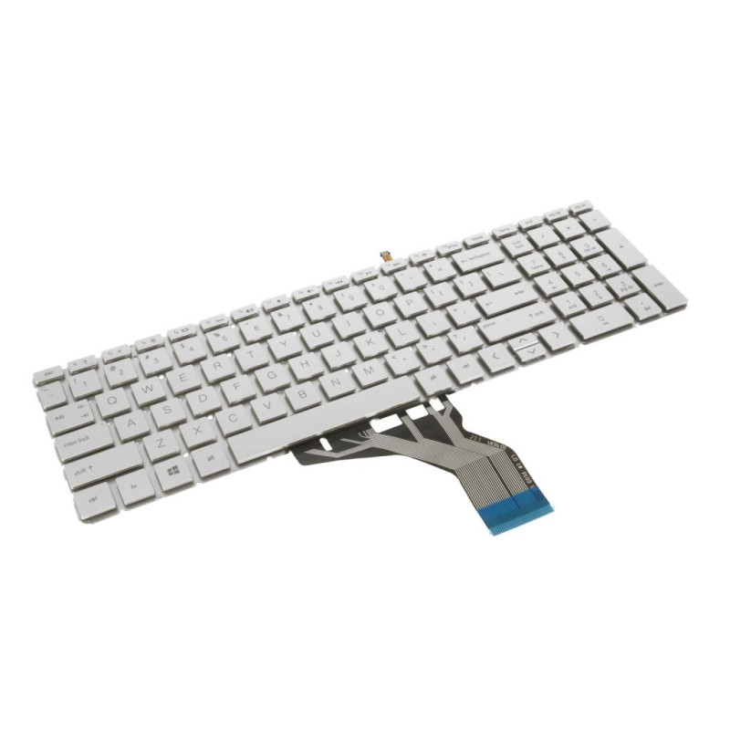 Klawiatura laptopa do HP 250 G7, 255 G7, 15-DA, 15-DB - srebrna (podświetlenie)