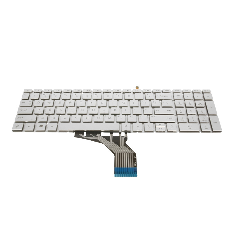Klawiatura laptopa do HP 250 G7, 255 G7, 15-DA, 15-DB - srebrna (podświetlenie)