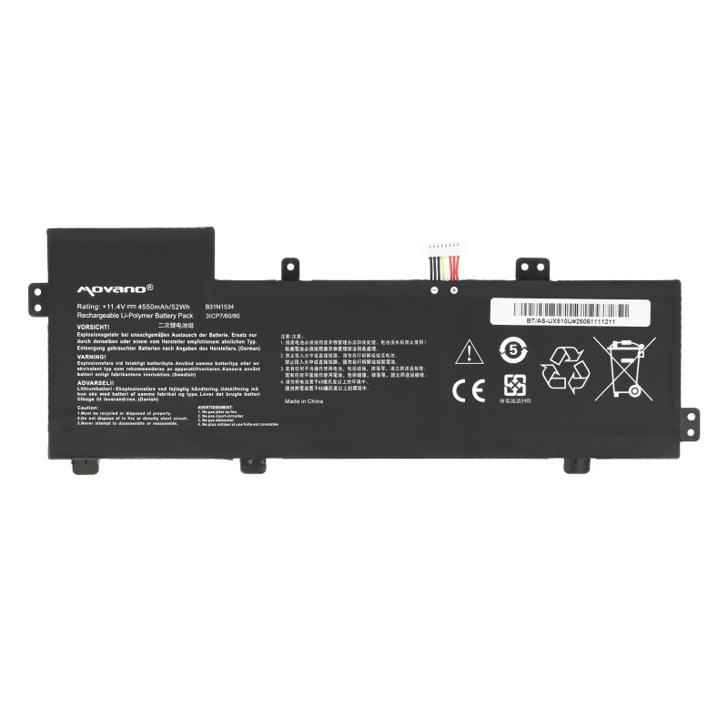 Bateria Movano do Asus Zenbook UX510U, BX510U