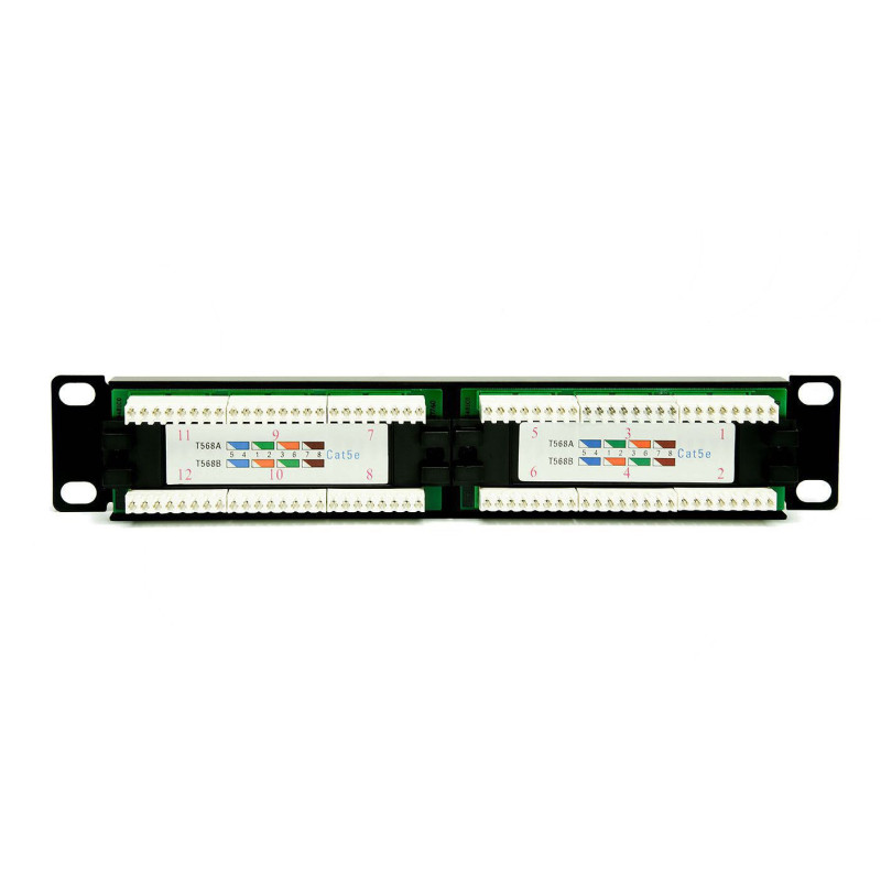 PATCH PANEL 10" 12 PORTÓW  KAT.5e UTP RACK