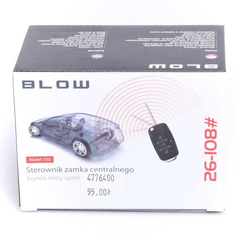 ZDALNE STEROWANIE ZAMKIEM CENTR. SCYZORYK BLOW S50