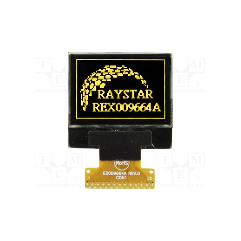 Wyświetlacz OLED 0.95" 96x64 SPI – Raystar REX009664AYPP3N0 graficzny ekran