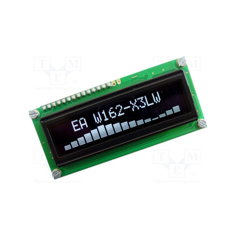 Wyświetlacz OLED 16x2 alfanumeryczny do Arduino / Raspberry Pi – Display Visions EAW162-X3LW biały