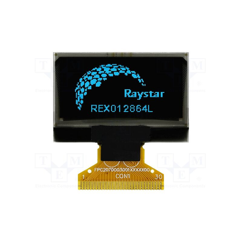 Wyświetlacz OLED 1.28" 128x64 SPI do Arduino / ESP32 / Raspberry Pi – Raystar REX012864LSAP3N0