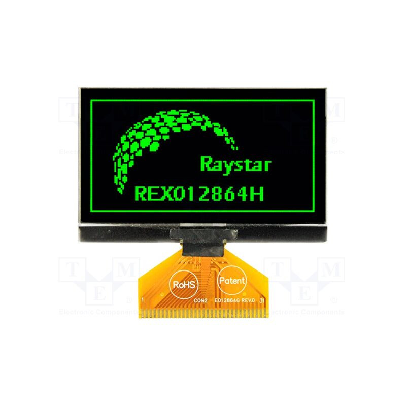 Wyświetlacz OLED 2.42" 128x64 SPI do Arduino / ESP32 / Raspberry Pi – Raystar REX012864HGPP3N0