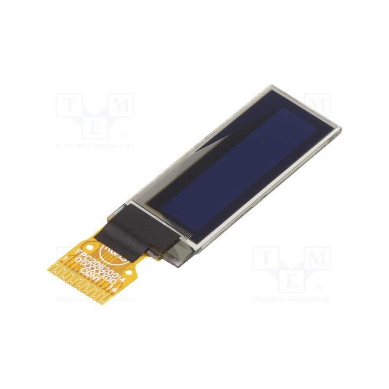 Wyświetlacz OLED 0.91" 128x32 SPI do mikrokontrolerów (Arduino, ESP32, STM32) – REX012832FWPP3N01