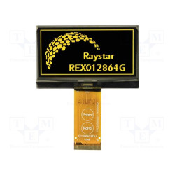 Wyświetlacz OLED 2.42" 128x64 SPI do mikrokontrolerów (Arduino, ESP32, STM32) – REX012864GYPP3N0