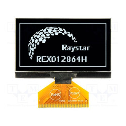 Wyświetlacz OLED 2.42" 128x64 SPI do Arduino / ESP32 / Raspberry Pi – Raystar REX012864HWPP3N0