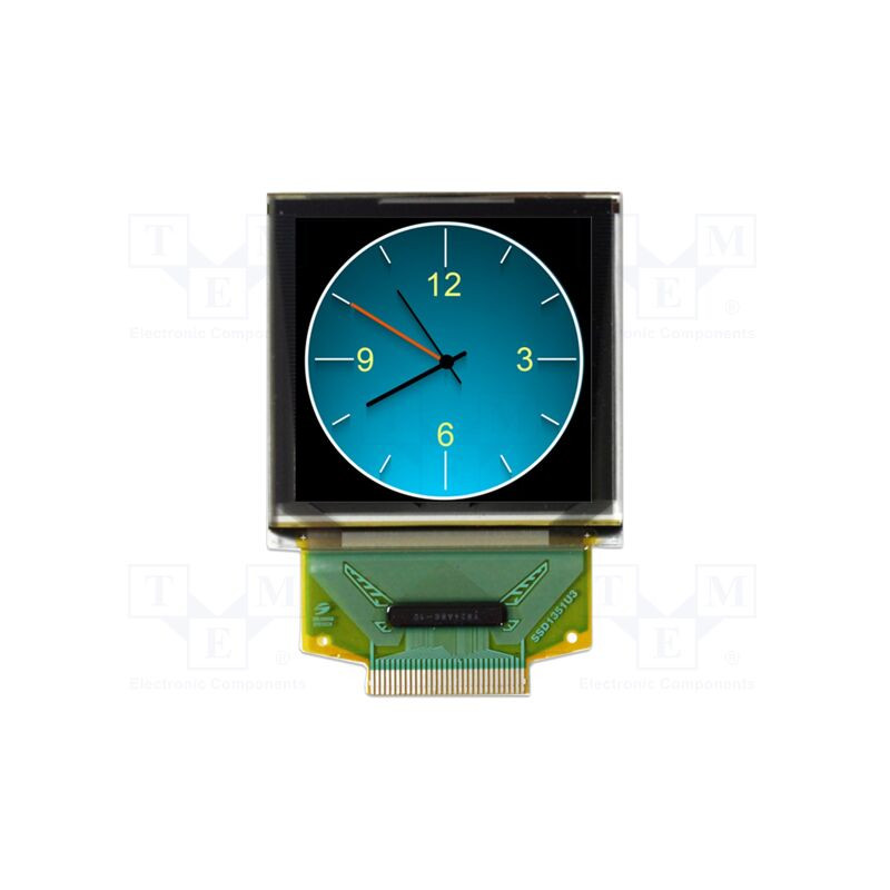 Wyświetlacz OLED 1.5" 128x128 okrągły (round) SPI do Arduino / ESP32 – Newhaven NHD-1.5-128128G