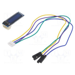 Wyświetlacz OLED 0.91" 128x32 biały + przewody – Waveshare WSH-14657 (3.3–5V, 8 PIN)
