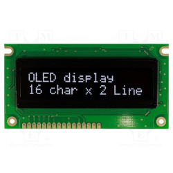 Wyświetlacz OLED 16x2 biały alfanumeryczny – Raystar REC001602EWPP5N01