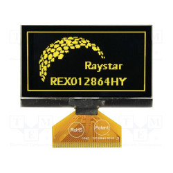 Wyświetlacz OLED 2.42" 128×64 graficzny – Raystar REX012864HYPP3N0