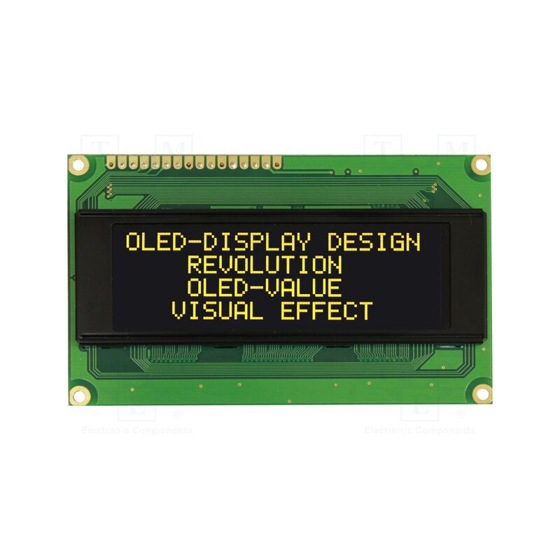 Wyświetlacz OLED 20x4 alfanumeryczny żółty – Raystar REC002004BYPP5N01