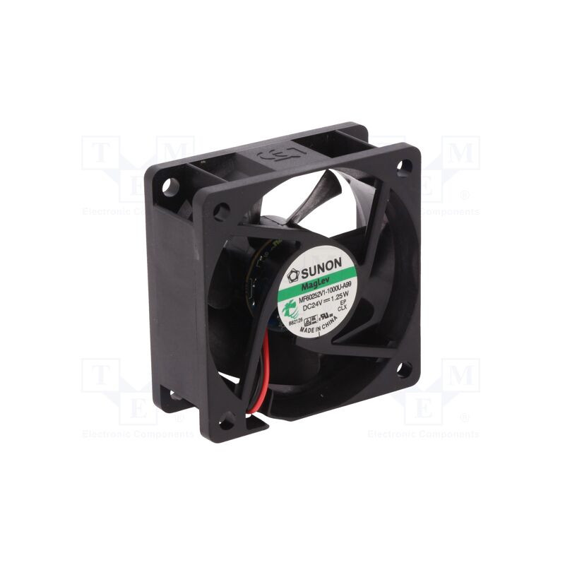 Kompaktowy wentylator 60x60x25 mm 24V Sunon do chłodzenia elektroniki i automatyki.
