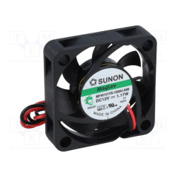 Wydajny wentylator 40x40x10 mm 12V Sunon do chłodzenia elektroniki.