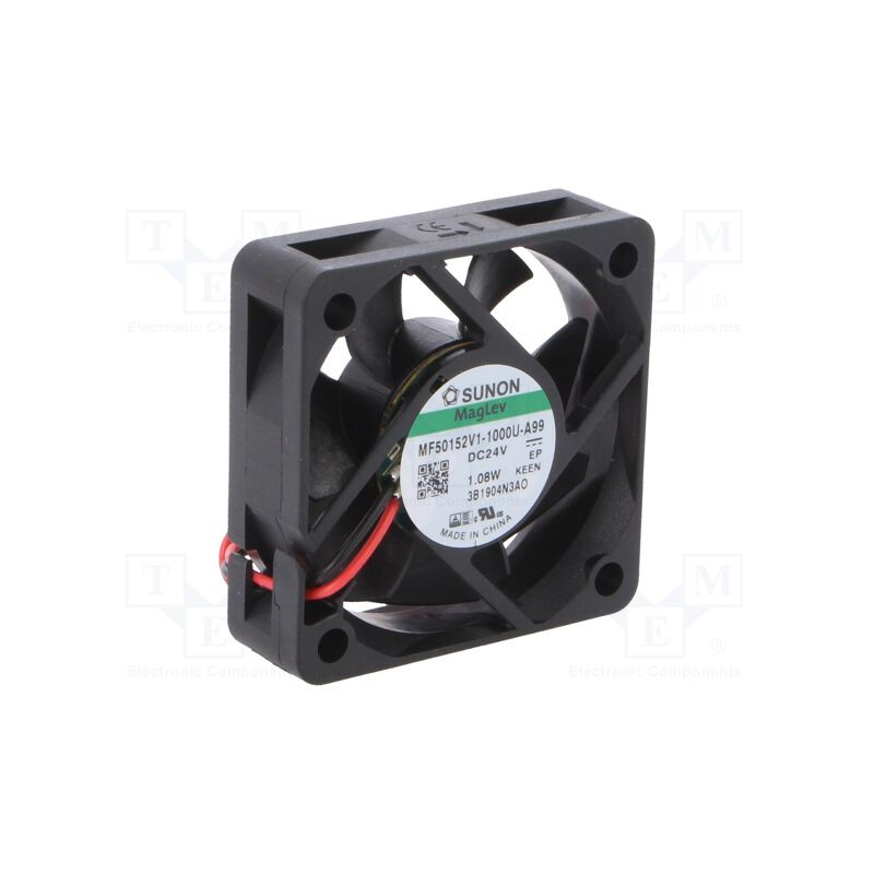 Wentylator 50x50x15 mm 24V Sunon do automatyki i chłodzenia elektroniki.