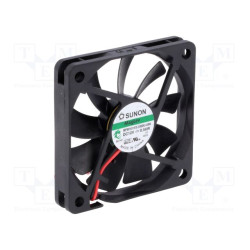 Cienki wentylator 60x60x10 mm 12V Sunon do elektroniki i kompaktowych obudów.