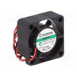 Kompaktowy wentylator 25x25x10 mm 12V Sunon do małej elektroniki.