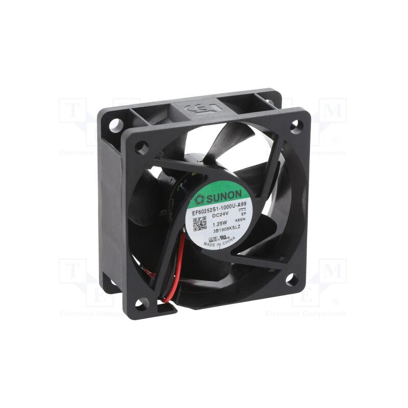 Wentylator 60x60x25 mm 24V Sunon do automatyki i urządzeń przemysłowych.